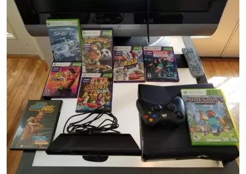 X-Box, Monitor and 8 Games - Like New